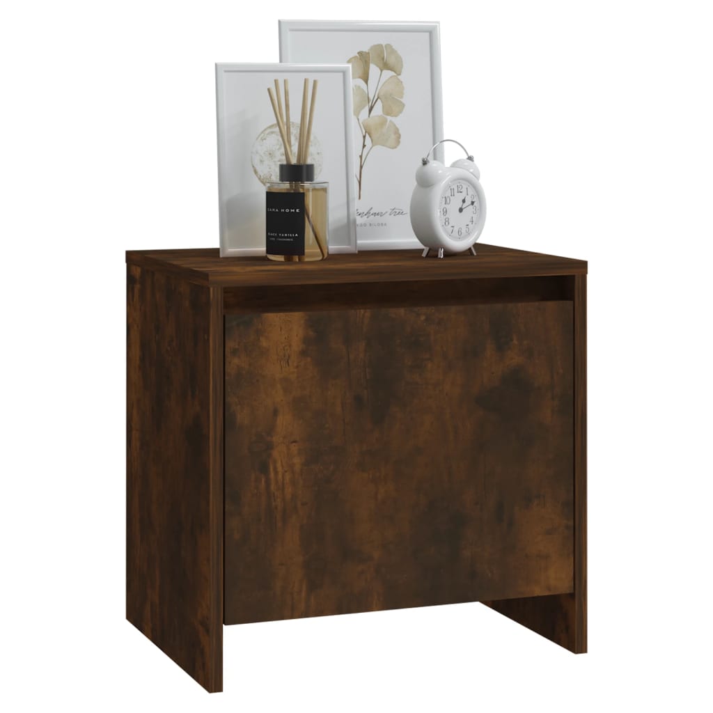 Bedside Cabinet Smoked Oak 45x34x44.5 cm Engineered Wood - Newstart Furniture