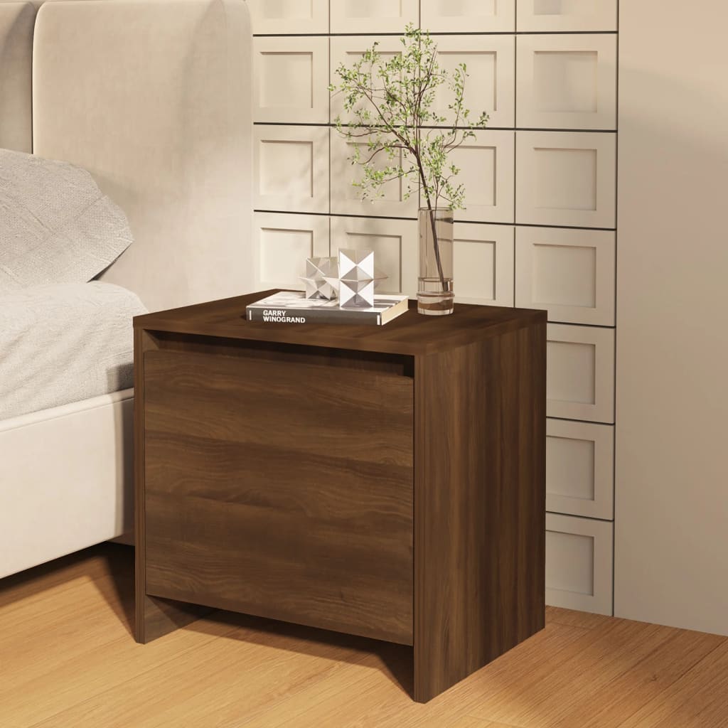 Bedside Cabinets 2 pcs Brown Oak 45x34x44.5 cm Engineered Wood - Newstart Furniture