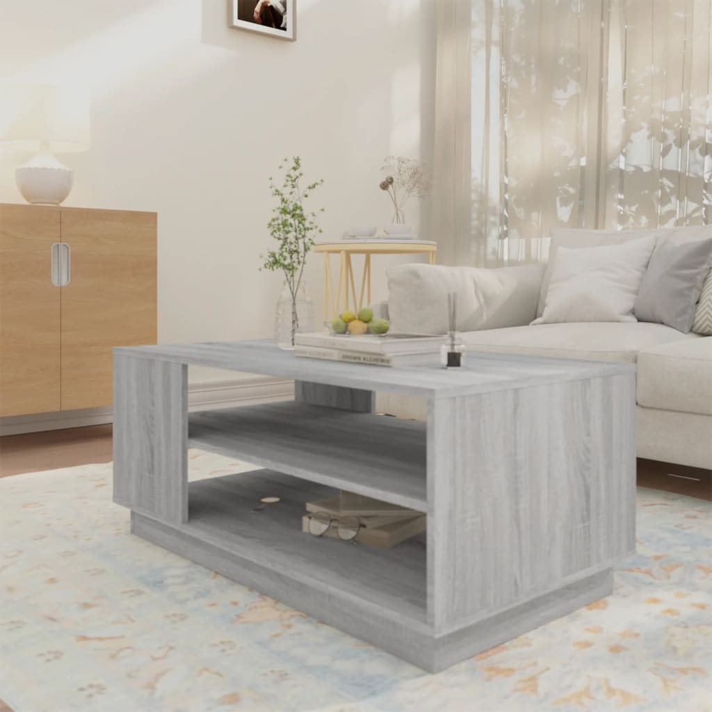 Coffee Table Grey Sonoma 102x55x43 cm Engineered Wood - Newstart Furniture
