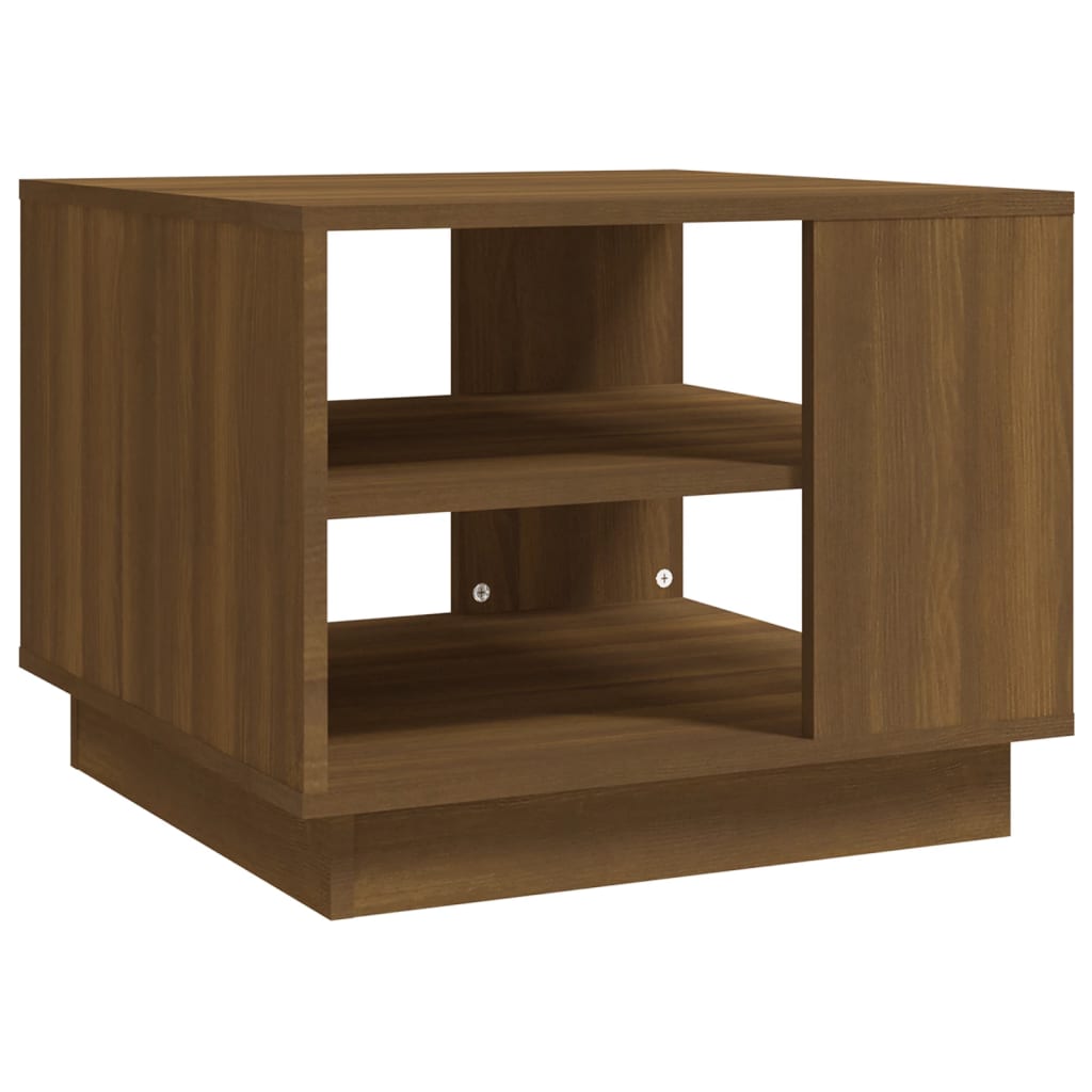Coffee Table Brown Oak 55x55x43 cm Engineered Wood - Newstart Furniture