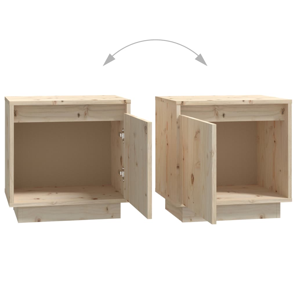 Bedside Cabinets 2 pcs 40x30x40 cm Solid Wood Pine - Newstart Furniture