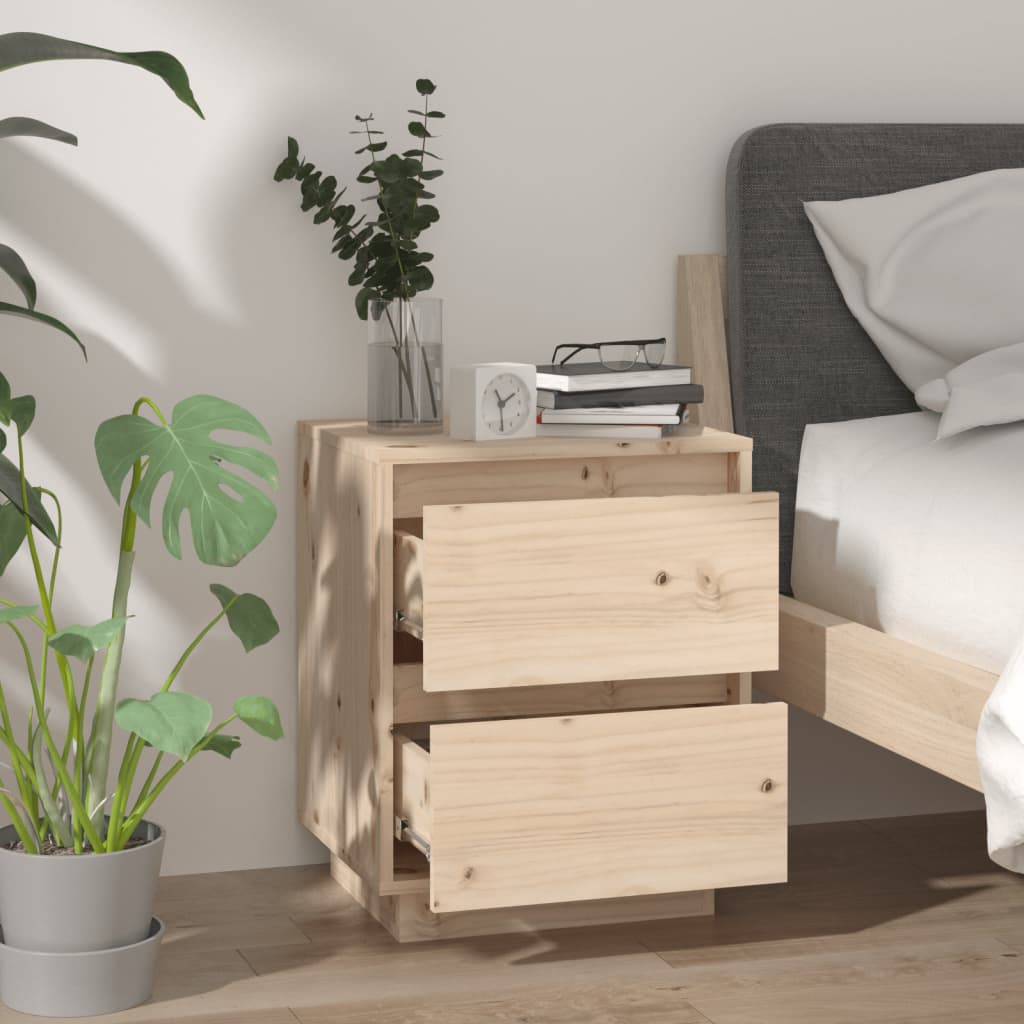 Bedside Cabinet 40x35x50 cm Solid Wood Pine - Newstart Furniture