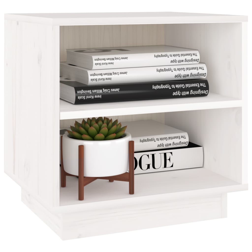 Bedside Cabinets 2 pcs White 40x34x40 cm Solid Wood Pine - Newstart Furniture
