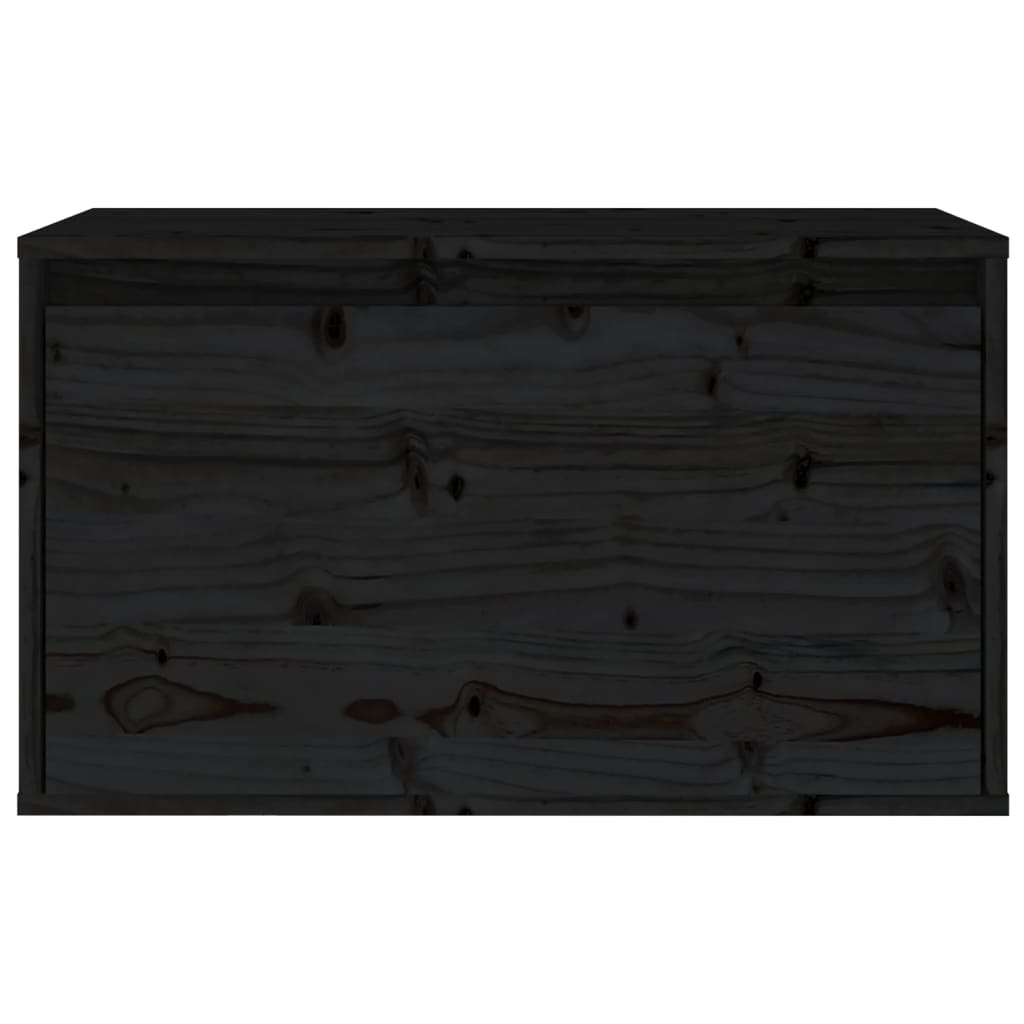 Wall Cabinet Black 60x30x35 cm Solid Wood Pine - Newstart Furniture