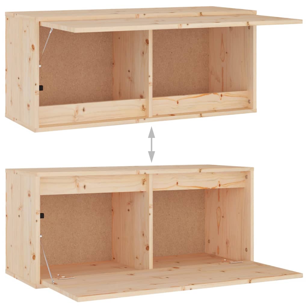 Wall Cabinet 80x30x35 cm Solid Wood Pine - Newstart Furniture