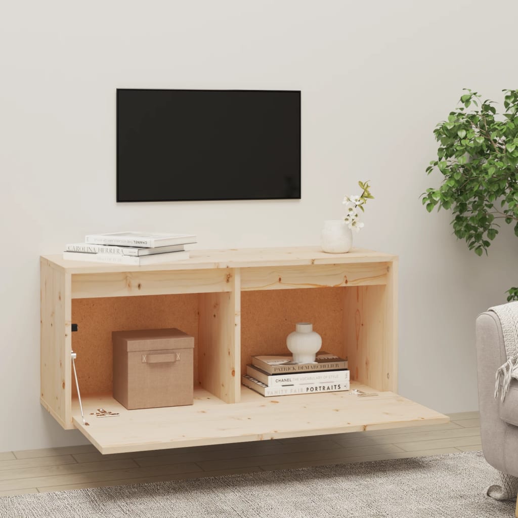 Wall Cabinet 80x30x35 cm Solid Wood Pine - Newstart Furniture