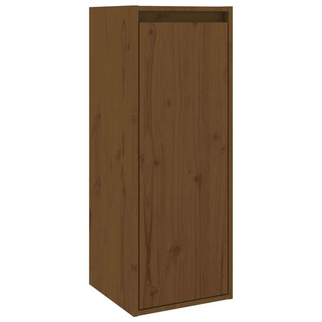 Wall Cabinet Honey Brown 30x30x80 cm Solid Wood Pine - Newstart Furniture