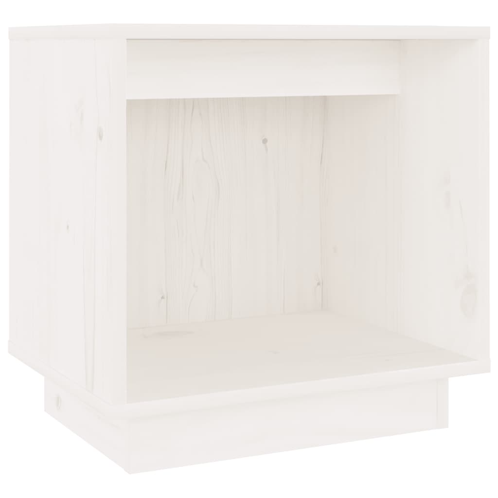 Bedside Cabinet White 40x30x40 cm Solid Wood Pine - Newstart Furniture