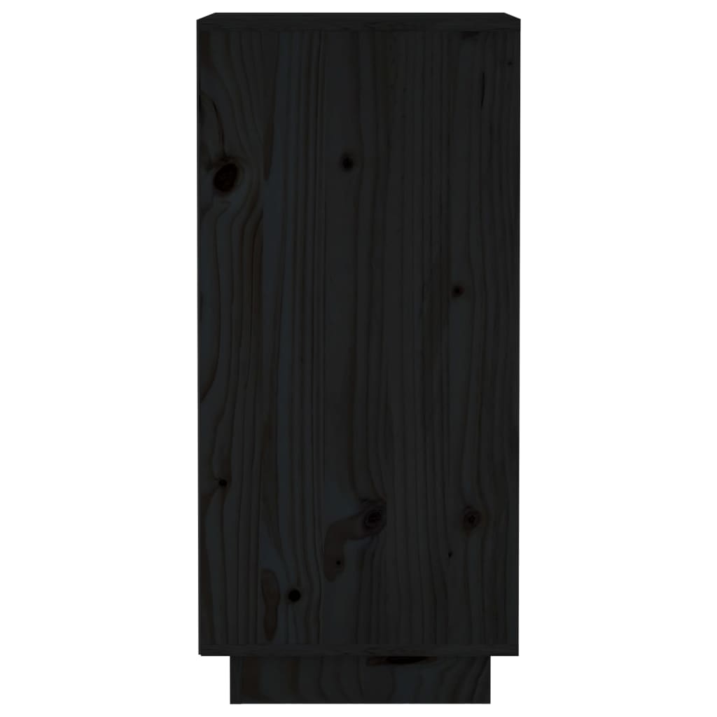 Sideboards 2 pcs Black 31.5x34x75 cm Solid Wood Pine - Newstart Furniture