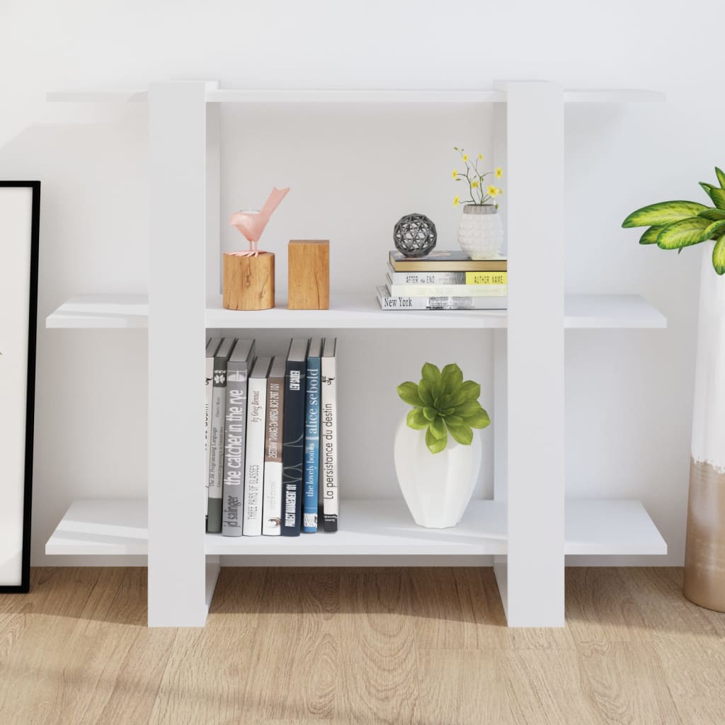 Book Cabinet/Room Divider White 100x30x87 cm - Newstart Furniture
