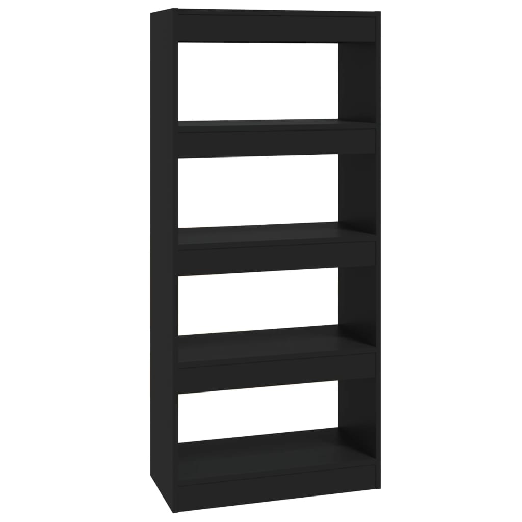 Book Cabinet/Room Divider Black 60x30x135 cm Engineered Wood - Newstart Furniture