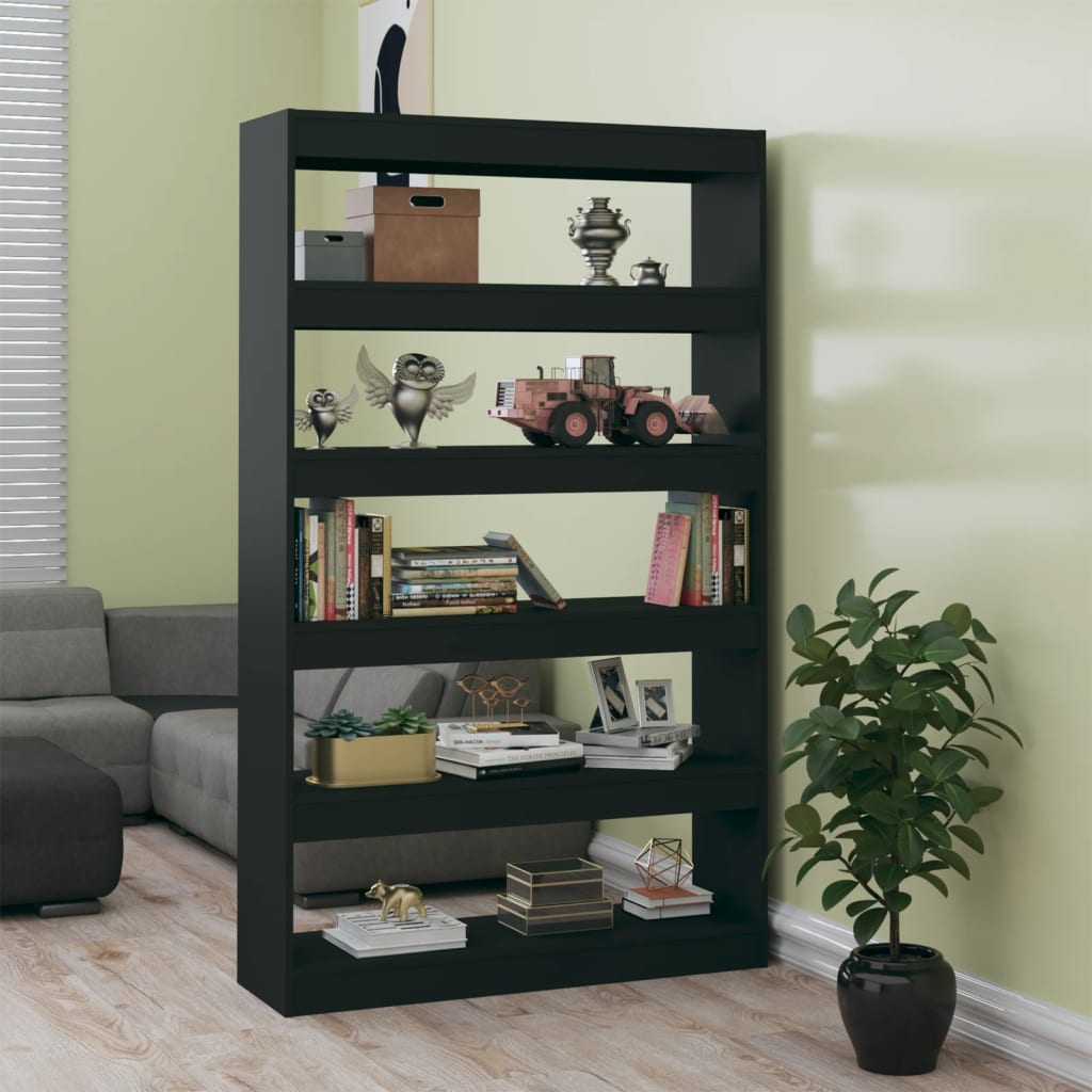 Book Cabinet/Room Divider Black 100x30x166 cm - Newstart Furniture