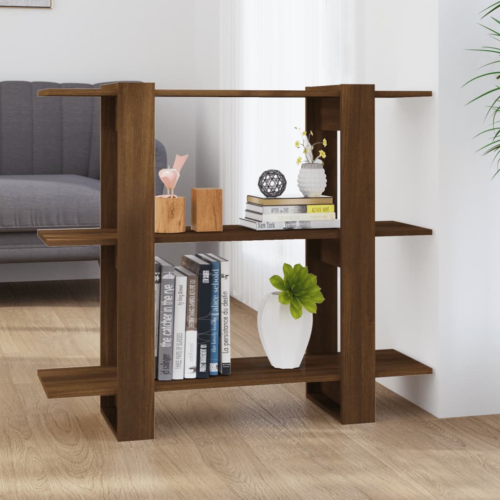Book Cabinet/Room Divider Brown Oak 100x30x87 cm - Newstart Furniture
