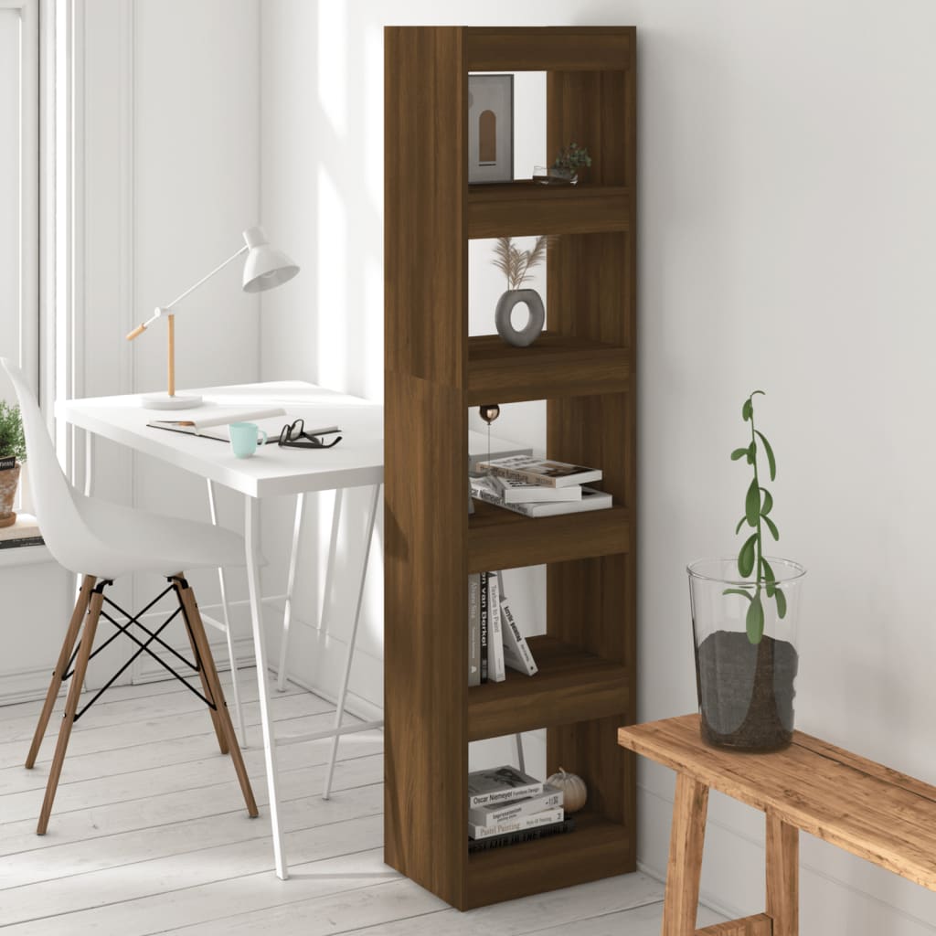 Book Cabinet/Room Divider Brown Oak 40x30x166 cm - Newstart Furniture