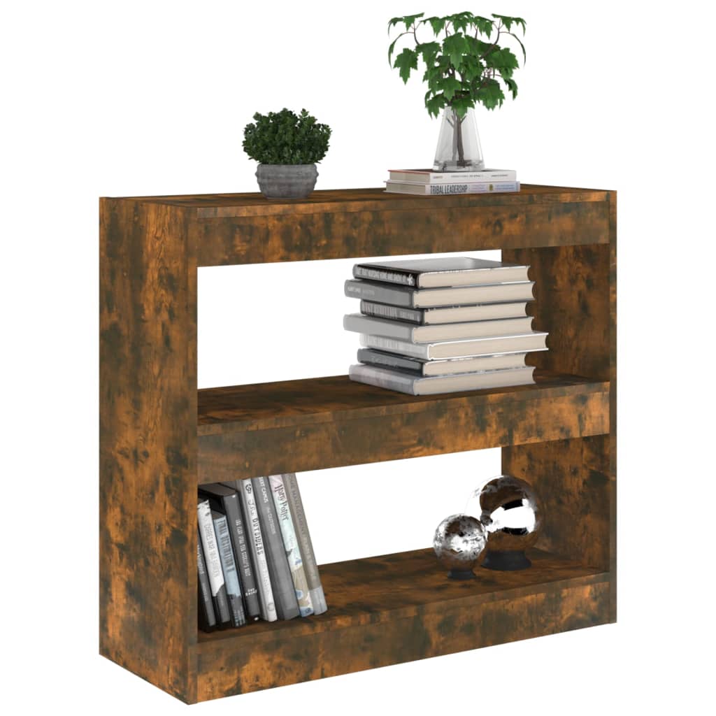 Book Cabinet/Room Divider Smoked Oak 80x30x72 cm - Newstart Furniture