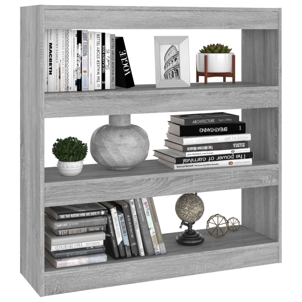 Book Cabinet/Room Divider Grey Sonoma 100x30x103 cm - Newstart Furniture