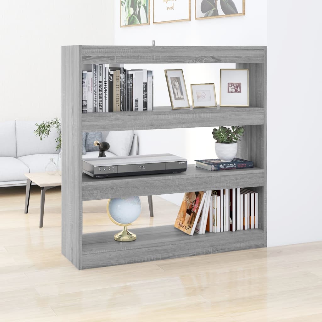 Book Cabinet/Room Divider Grey Sonoma 100x30x103 cm - Newstart Furniture