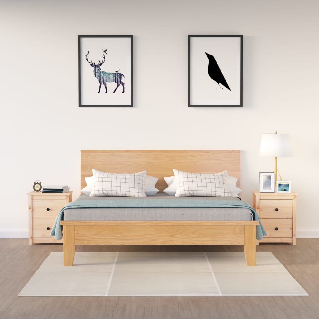 Bedside Cabinets 2 pcs 50x35x61.5 cm Solid Wood Pine - Newstart Furniture