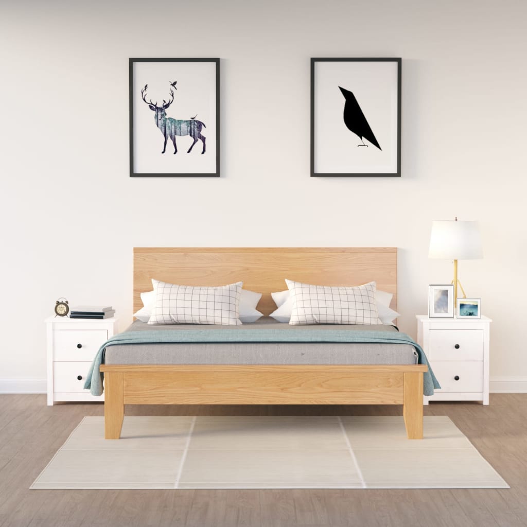Bedside Cabinets 2 pcs White 50x35x61.5 cm Solid Wood Pine - Newstart Furniture