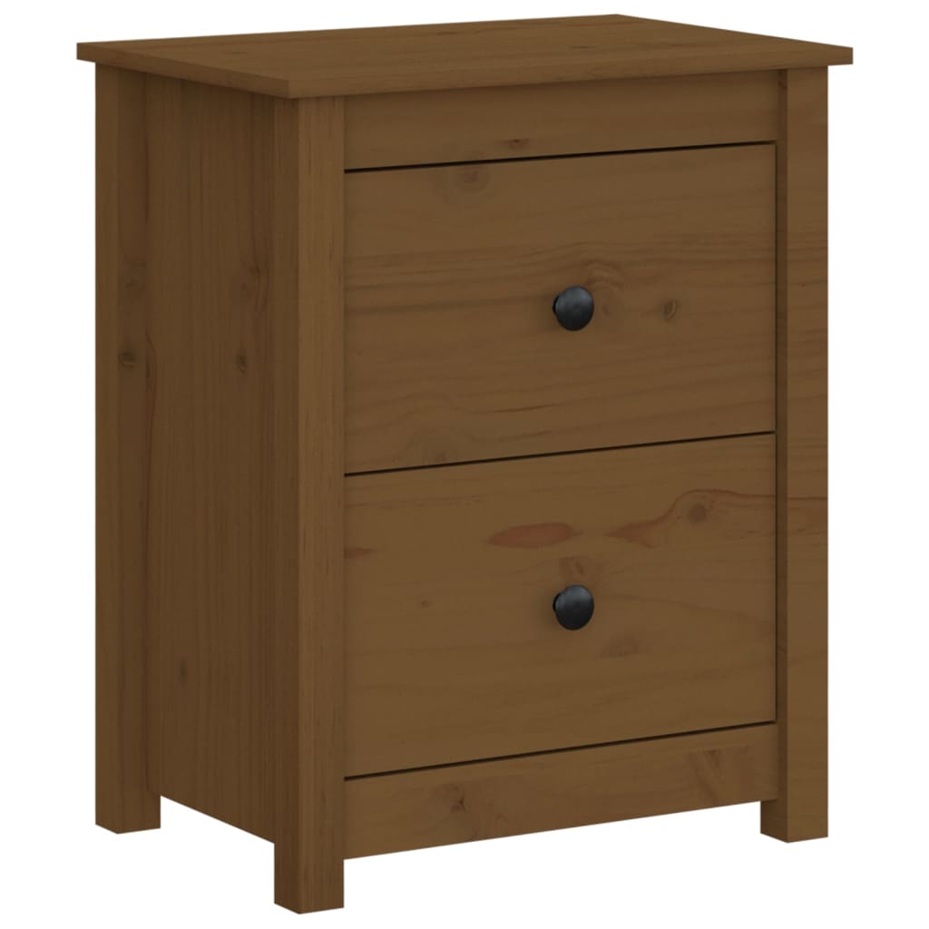 Bedside Cabinet Honey Brown 50x35x61.5 cm Solid Wood Pine - Newstart Furniture