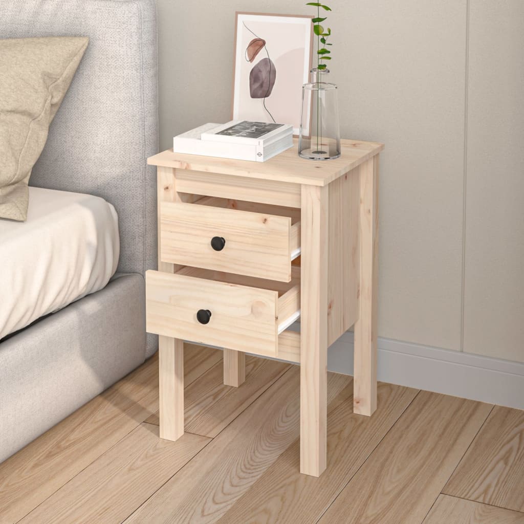 Bedside Cabinet 40x35x61.5 cm Solid Wood Pine - Newstart Furniture