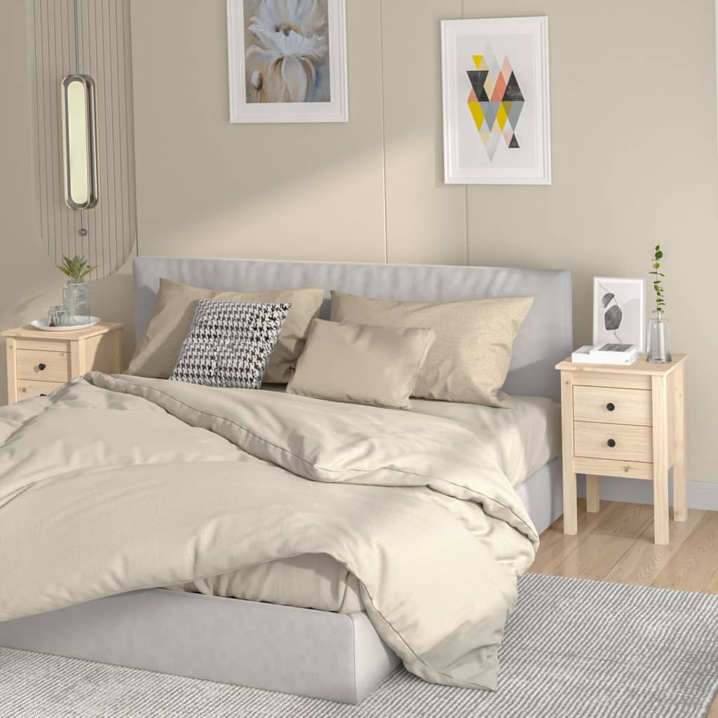 Bedside Cabinets 2 pcs 40x35x61.5 cm Solid Wood Pine - Newstart Furniture