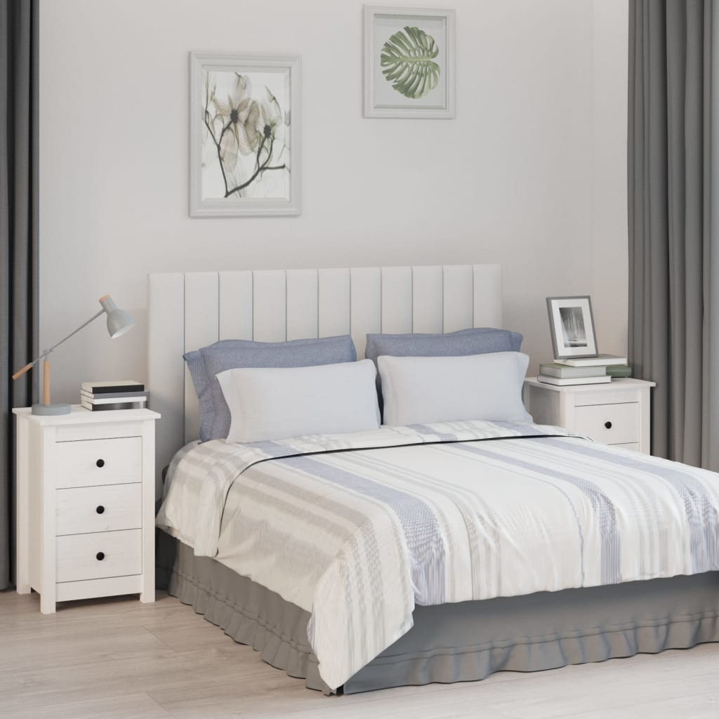 Bedside Cabinets 2 pcs White 40x35x61.5 cm Solid Wood Pine - Newstart Furniture