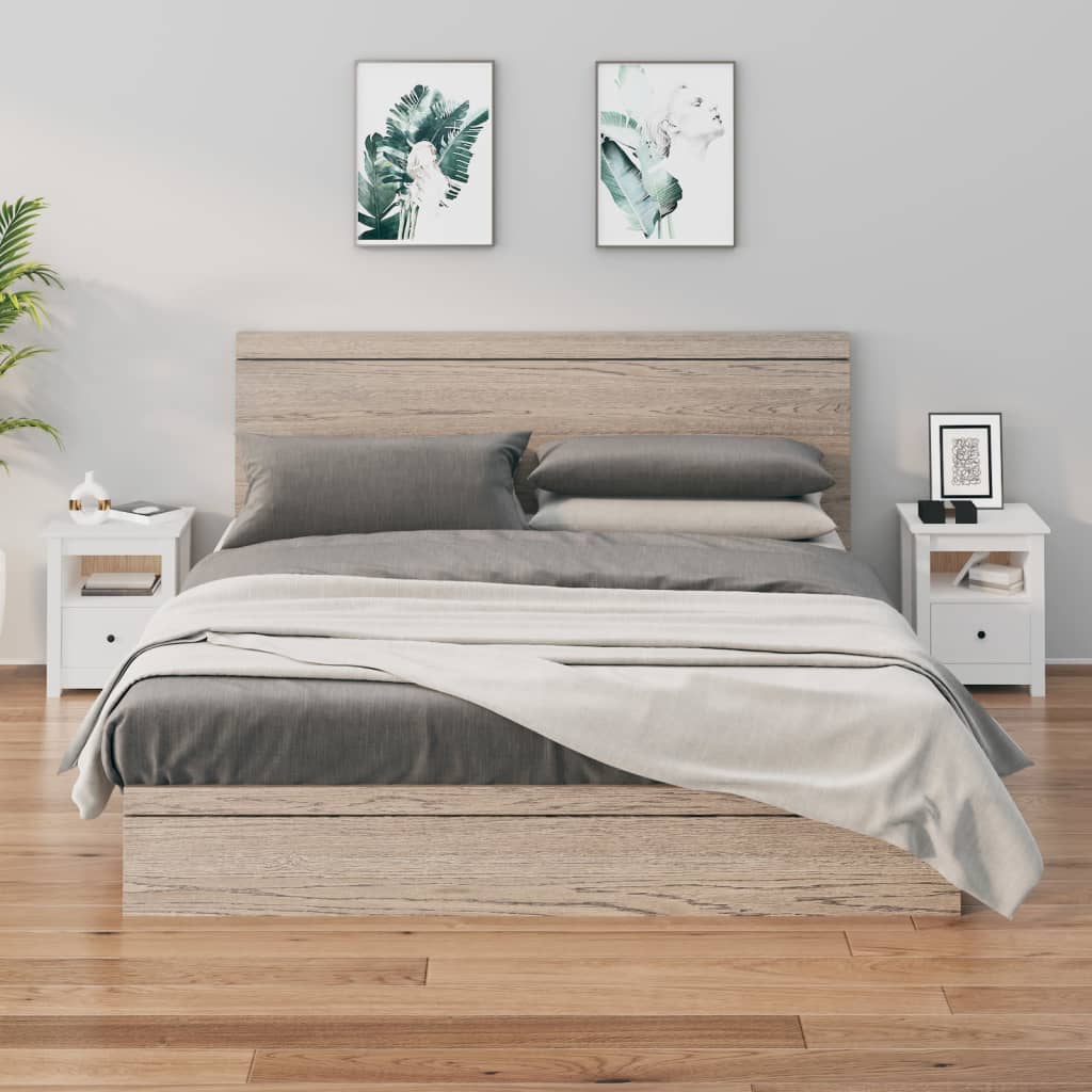 Bedside Cabinets 2 pcs White 40x35x49 cm Solid Wood Pine - Newstart Furniture