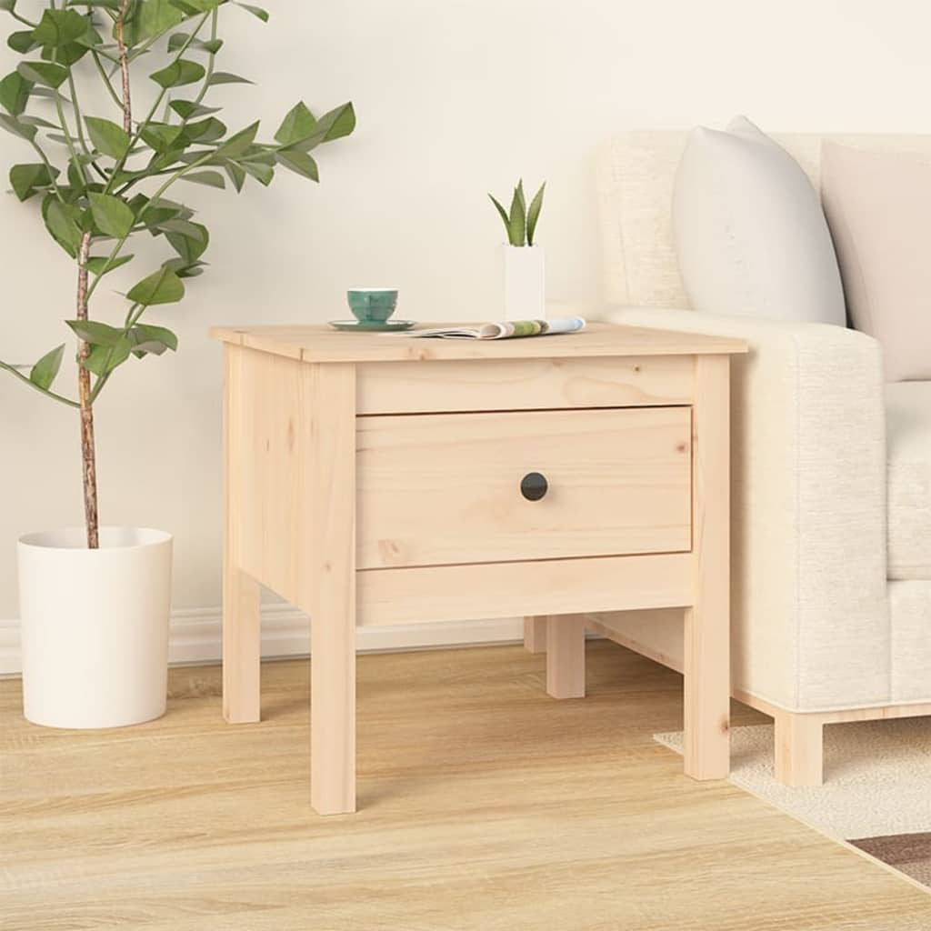 Side Table 50x50x49 cm Solid Wood Pine - Newstart Furniture