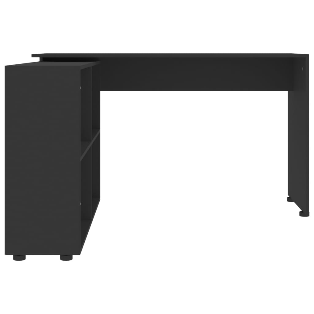Corner Desk Black Engineered Wood - Newstart Furniture