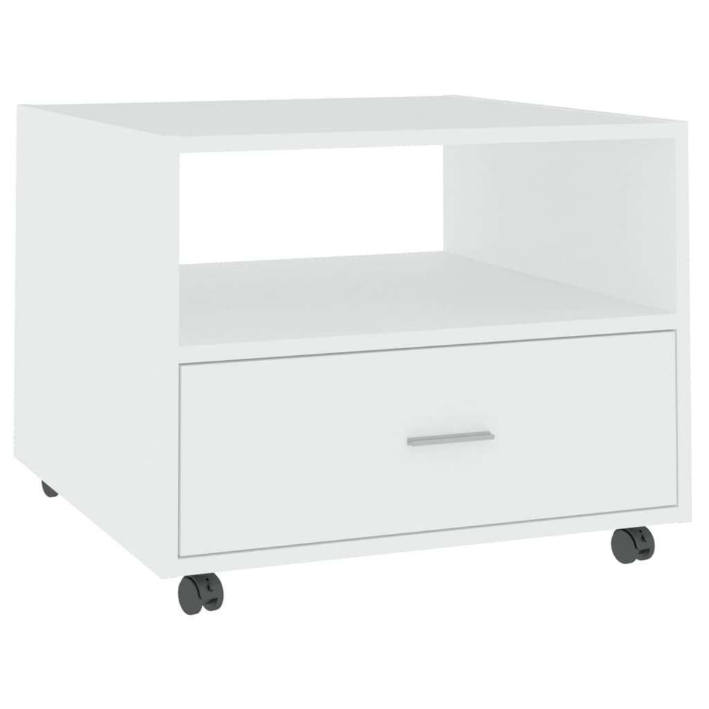 Coffee Table White 55x55x40 cm Engineered Wood - Newstart Furniture