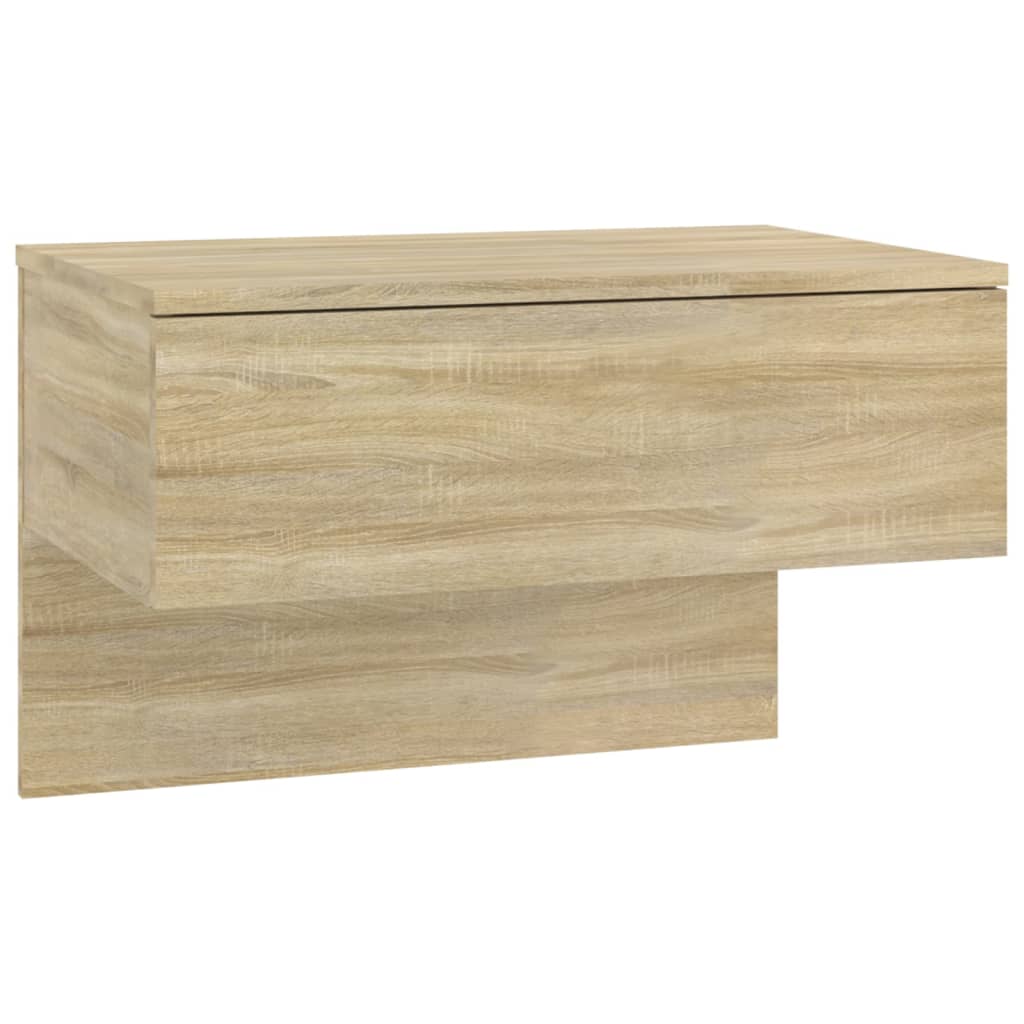Wall-mounted Bedside Cabinets 2 pcs Sonoma Oak - Newstart Furniture