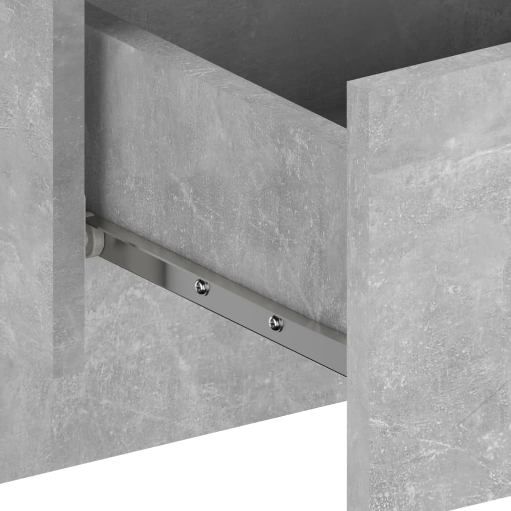 Wall-mounted Bedside Cabinet Concrete Grey - Newstart Furniture