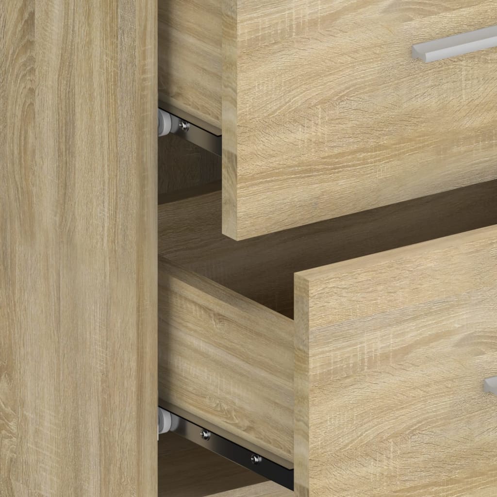 Wall-mounted Bedside Cabinet Sonoma Oak - Newstart Furniture