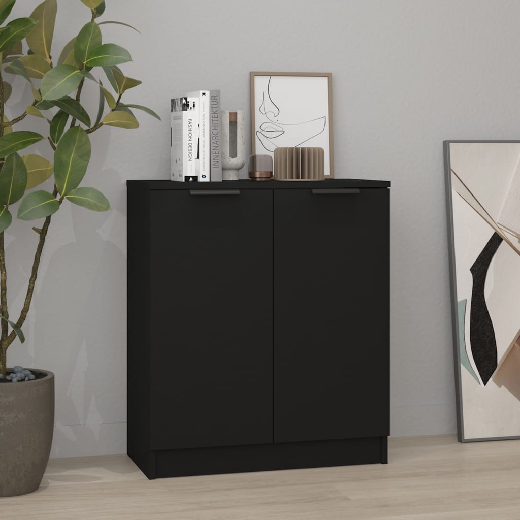Sideboard Black 60x30x70 cm Engineered Wood - Newstart Furniture