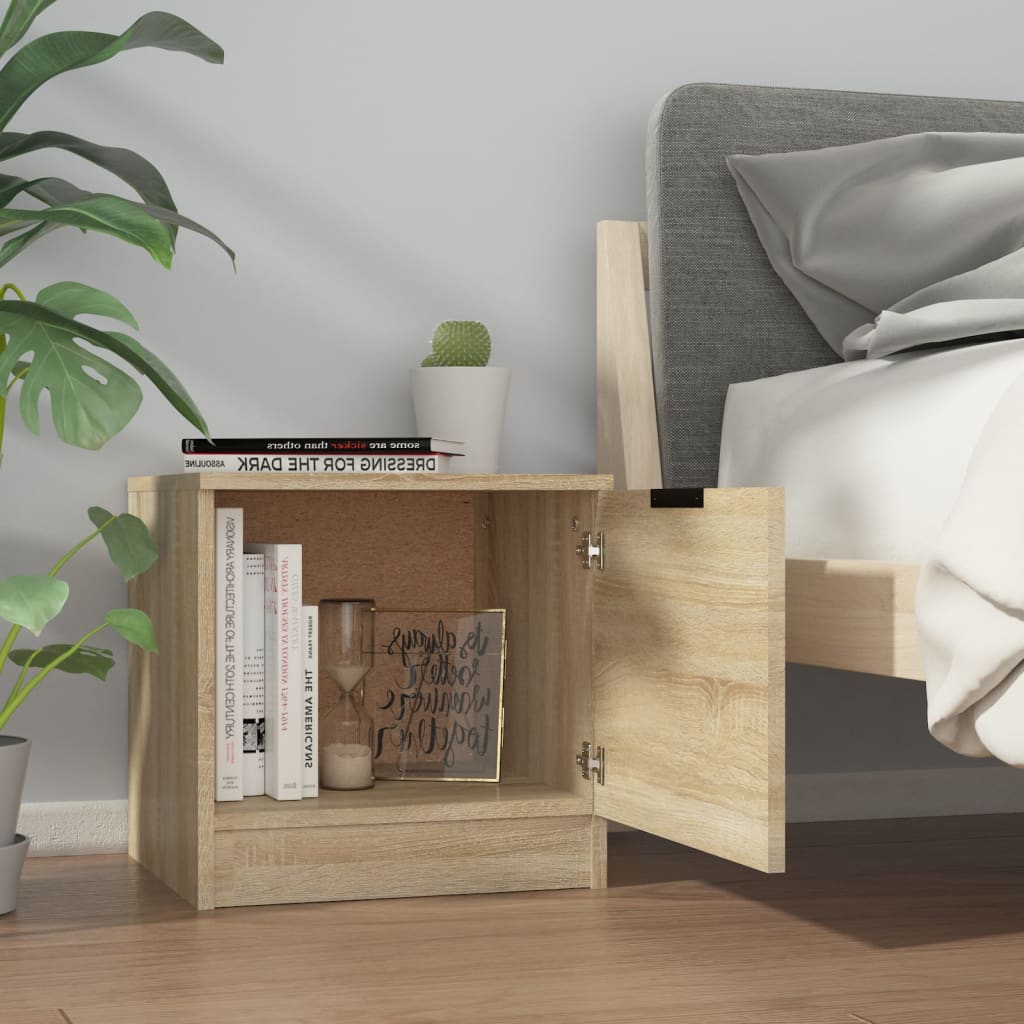 Bedside Cabinets 2 pcs Sonoma Oak 40x39x40 cm - Newstart Furniture