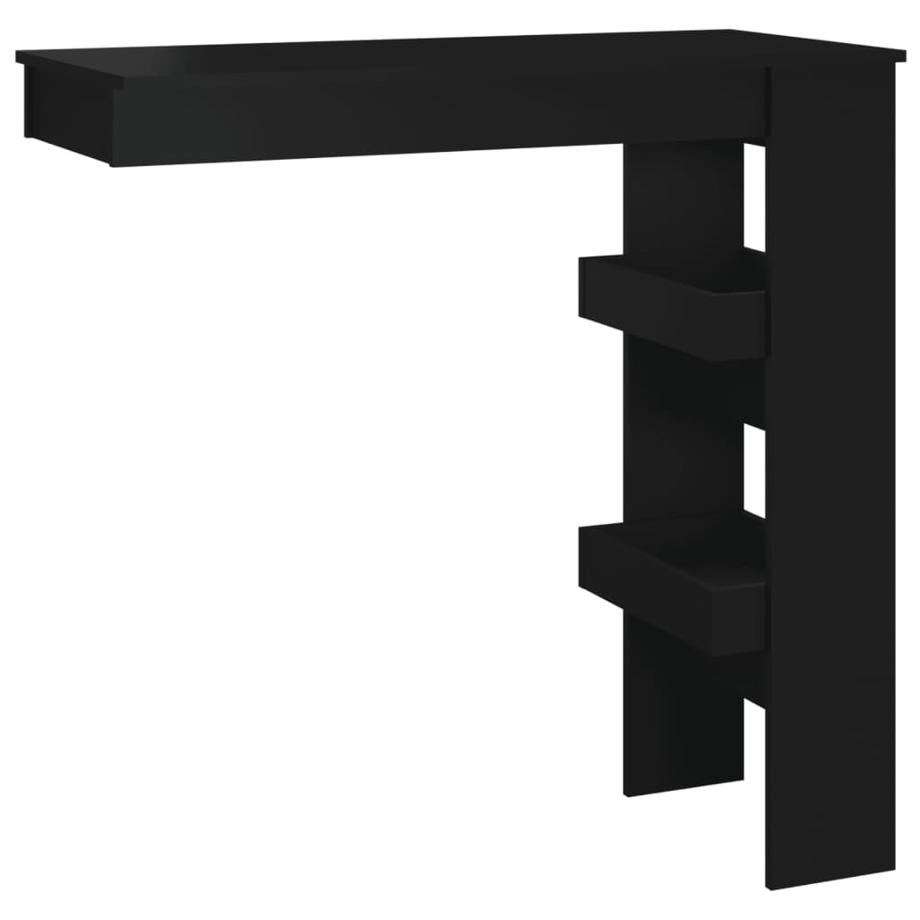 Wall Bar Table Black 102x45x103.5 cm Engineered Wood - Newstart Furniture