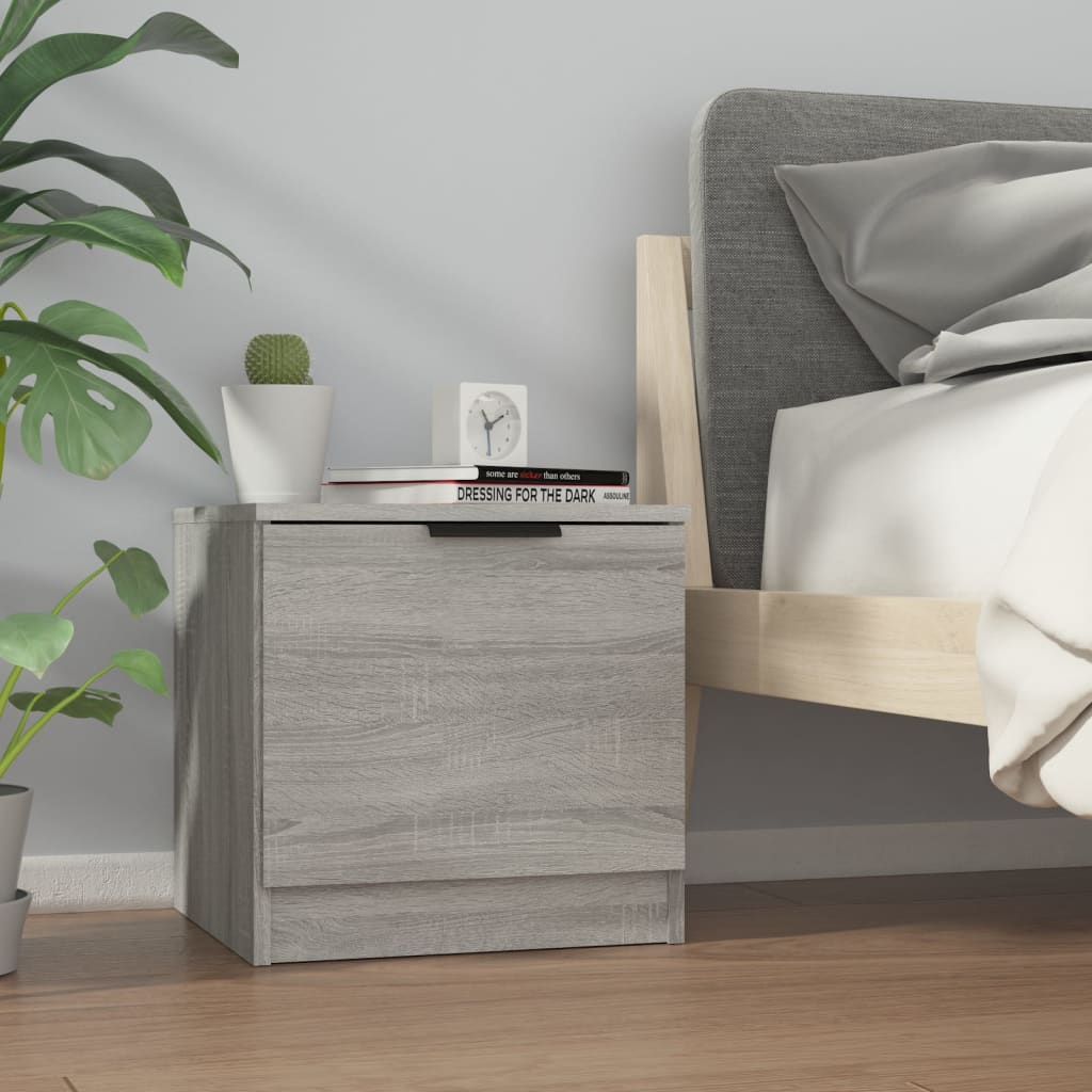 Bedside Cabinets 2 pcs Grey Sonoma 40x39x40 cm - Newstart Furniture