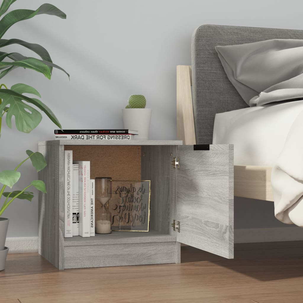 Bedside Cabinets 2 pcs Grey Sonoma 40x39x40 cm - Newstart Furniture