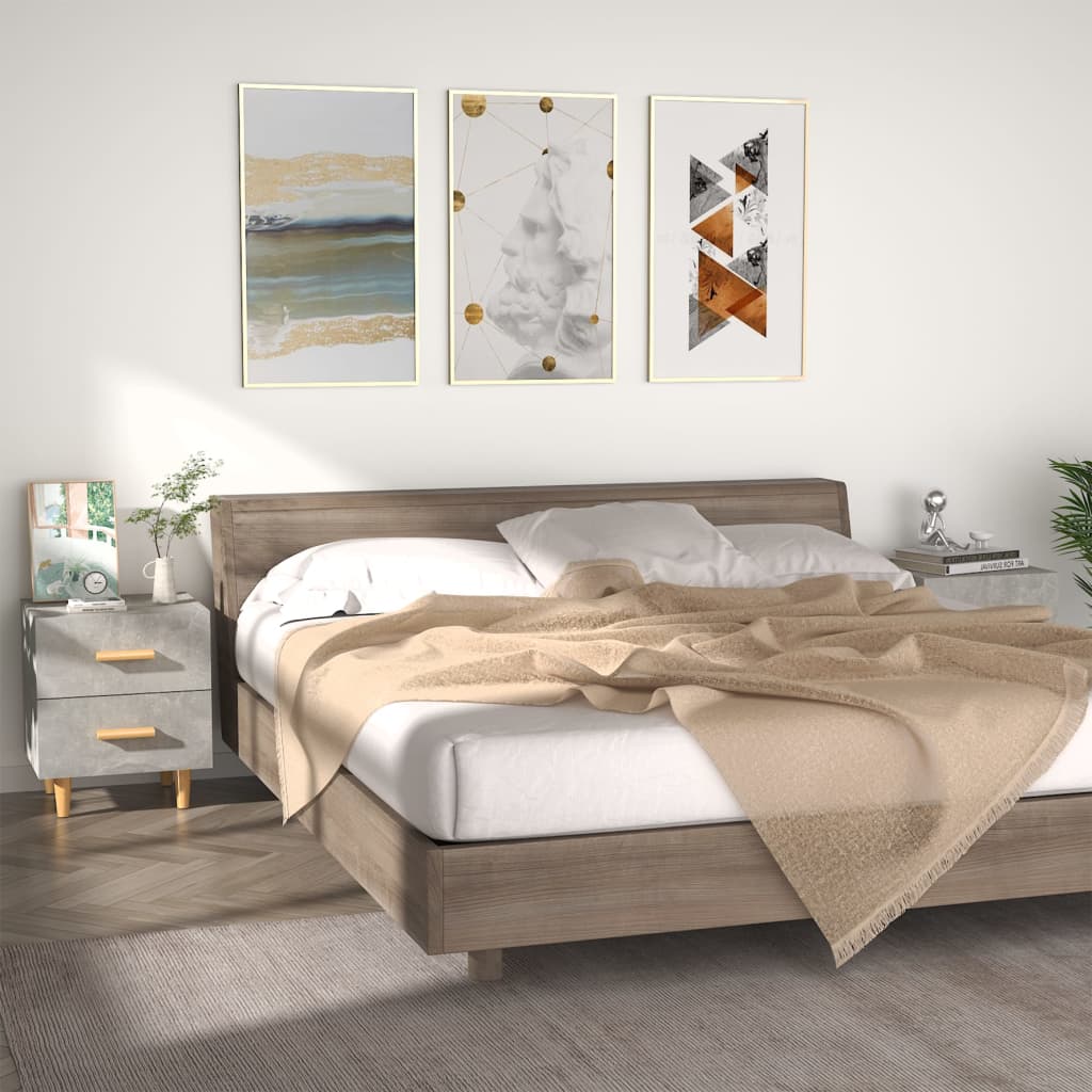 Bed Cabinets 2 pcs Concrete Grey 40x35x47.5 cm - Newstart Furniture