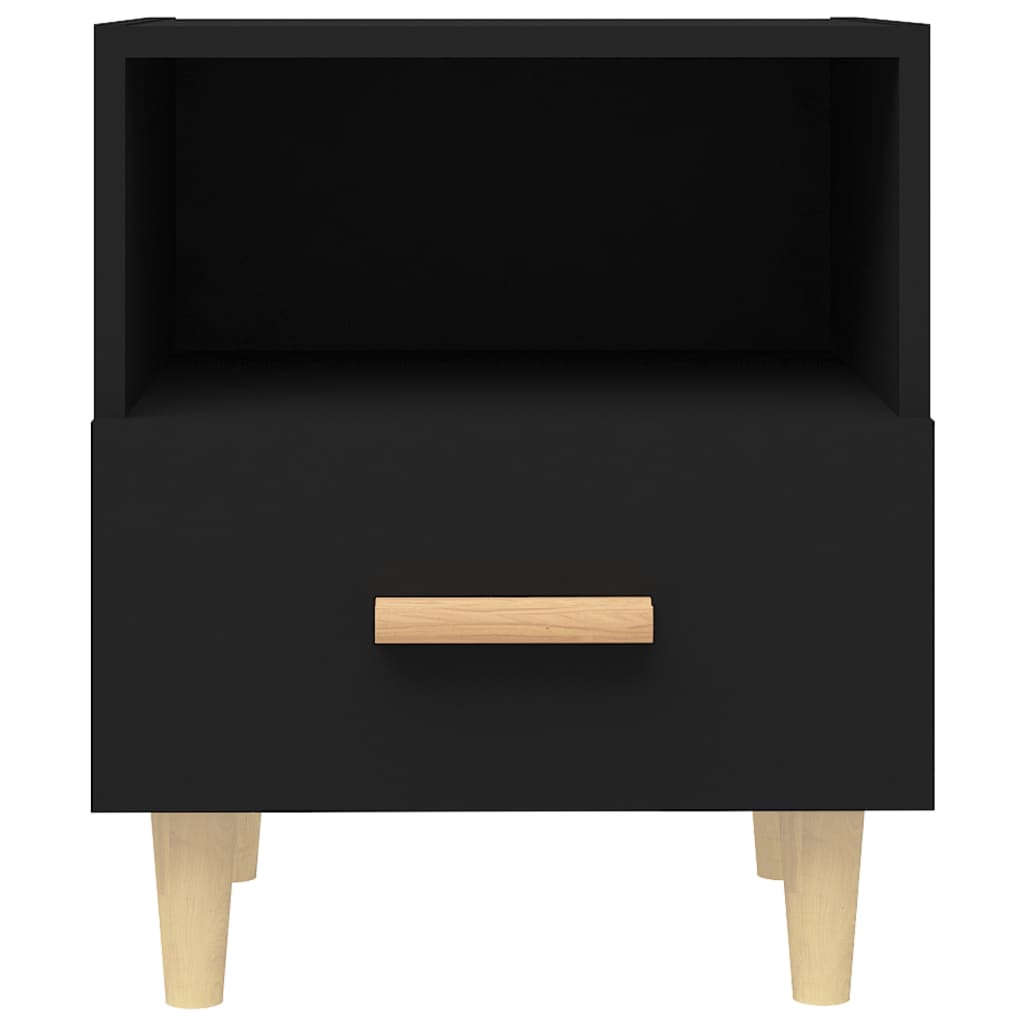Bedside Cabinets 2 pcs Black 40x35x47 cm - Newstart Furniture