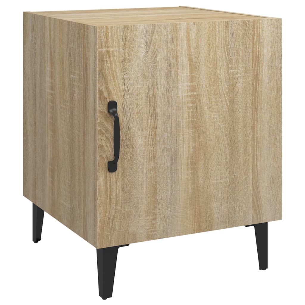 Bedside Cabinets 2 pcs Sonoma Oak Engineered Wood - Newstart Furniture