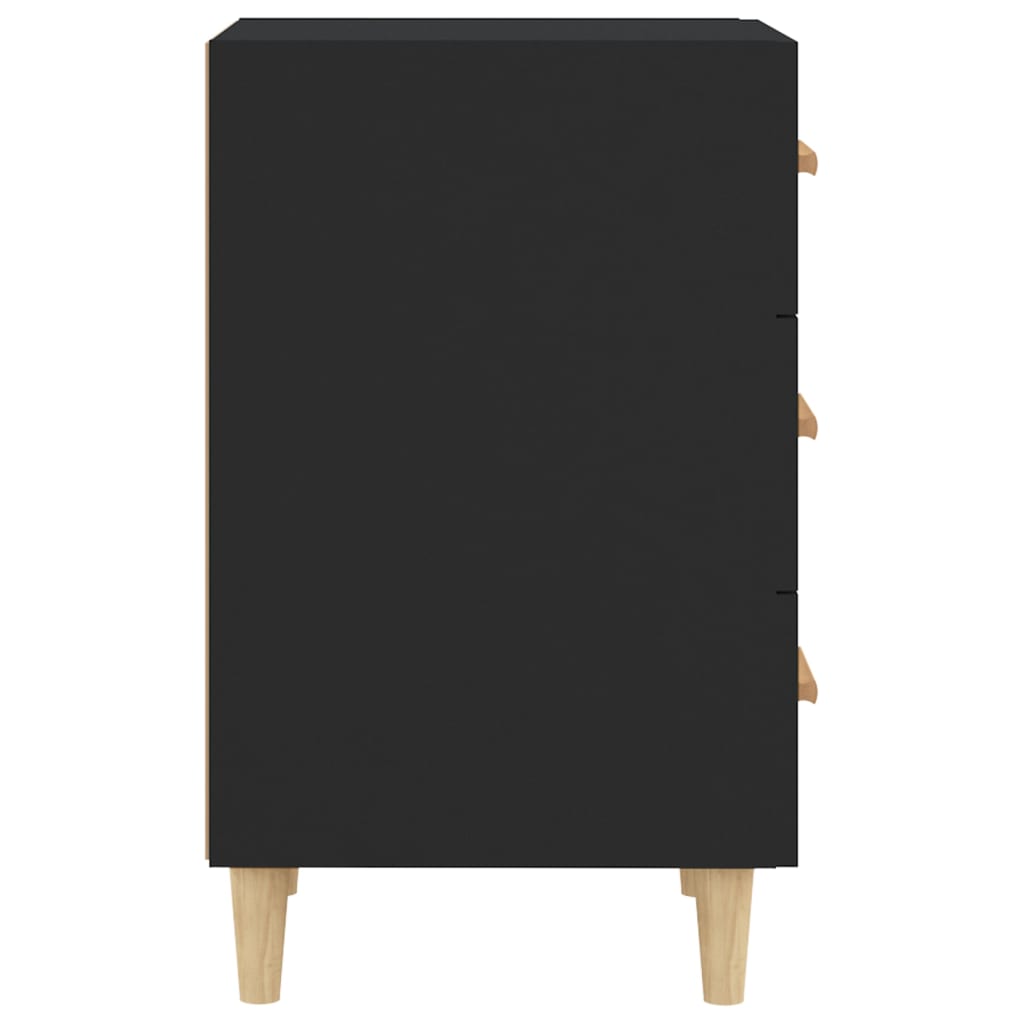 Bedside Cabinet Black 40x40x66 cm Engineered Wood - Newstart Furniture
