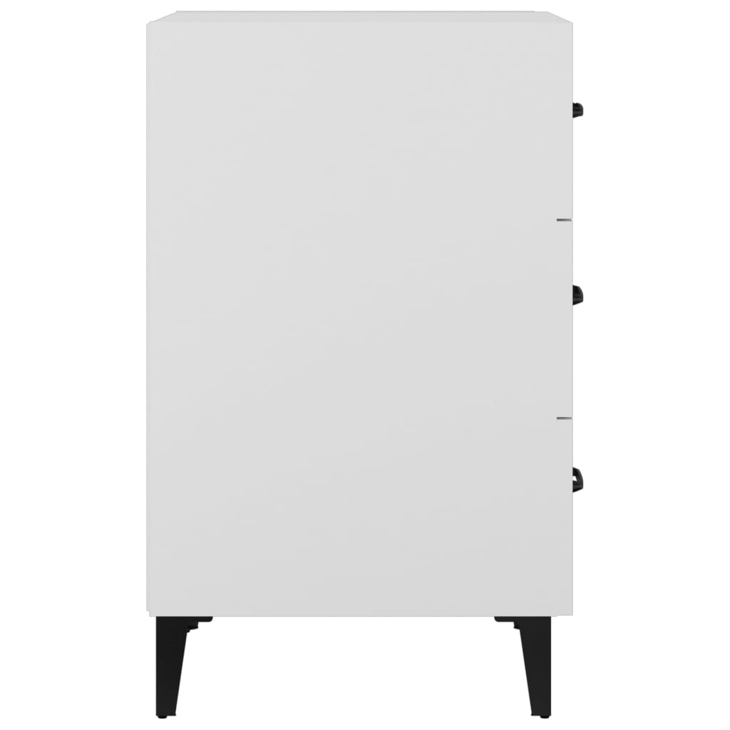 Bedside Cabinet White 40x40x66 cm Engineered Wood - Newstart Furniture
