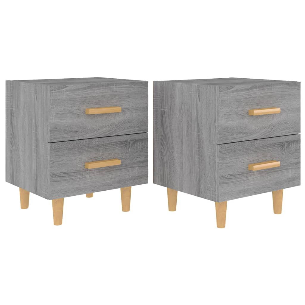 Bed Cabinets 2 pcs Grey Sonoma 40x35x47.5 cm - Newstart Furniture
