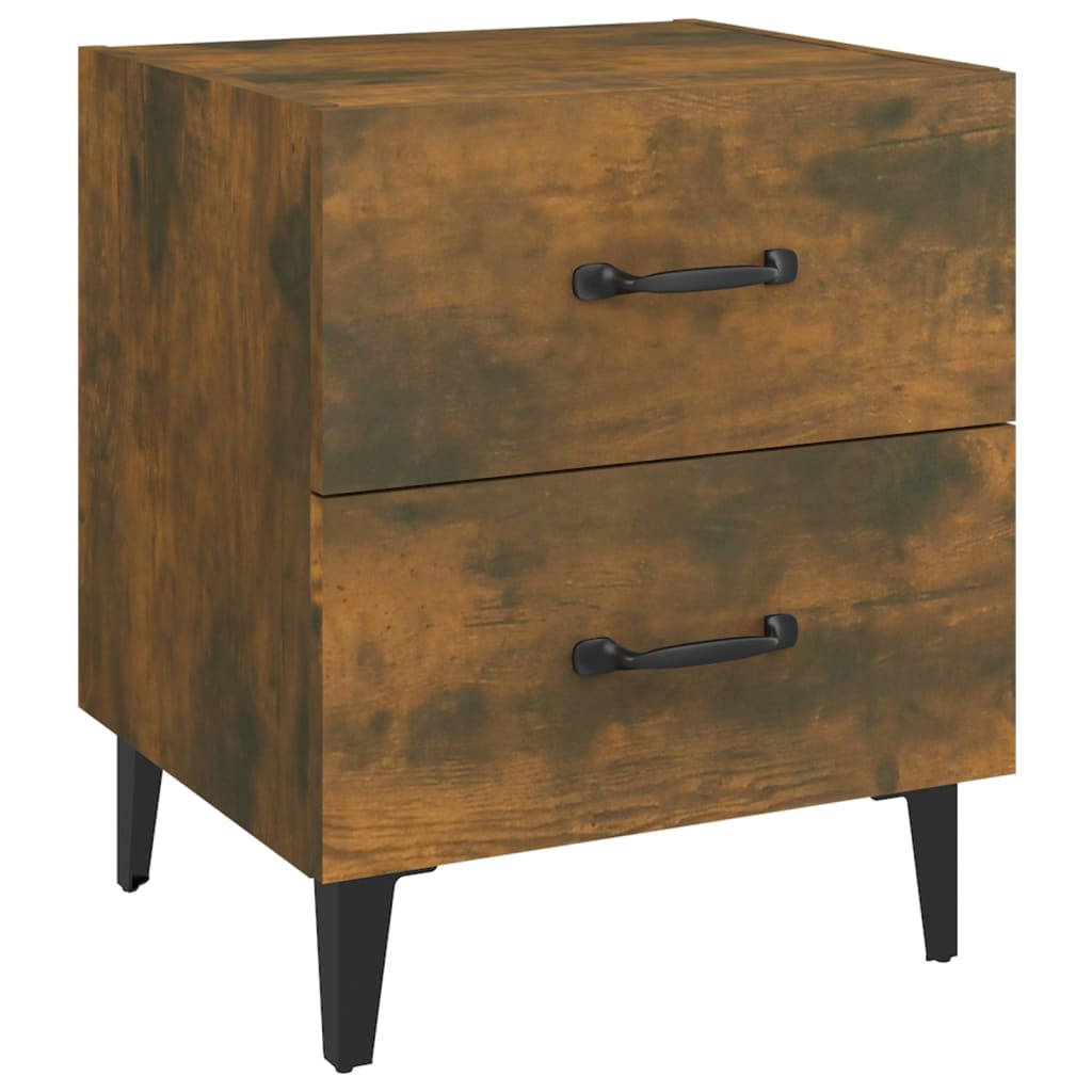 Bedside Cabinet Smoked Oak 40x35x47.5 cm - Newstart Furniture