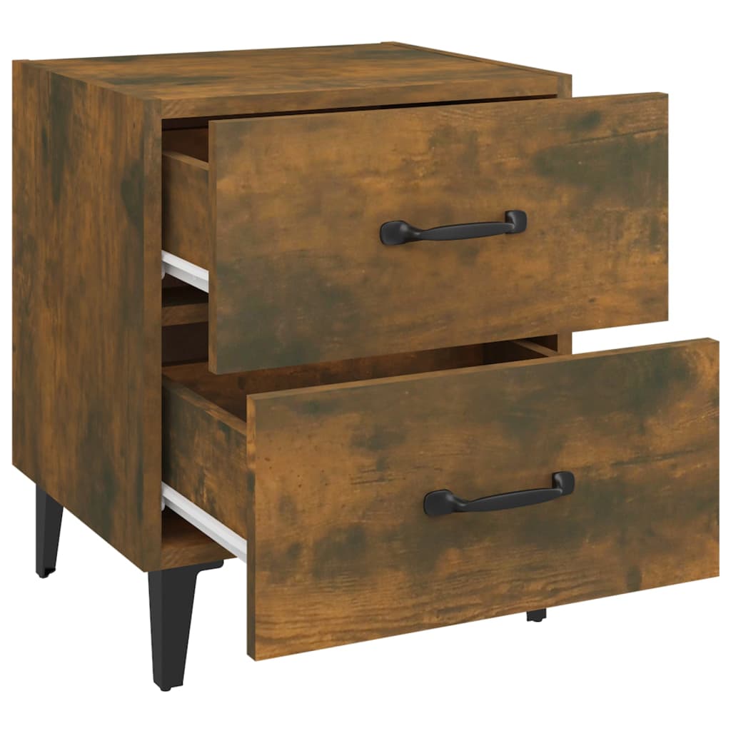 Bedside Cabinet Smoked Oak 40x35x47.5 cm - Newstart Furniture
