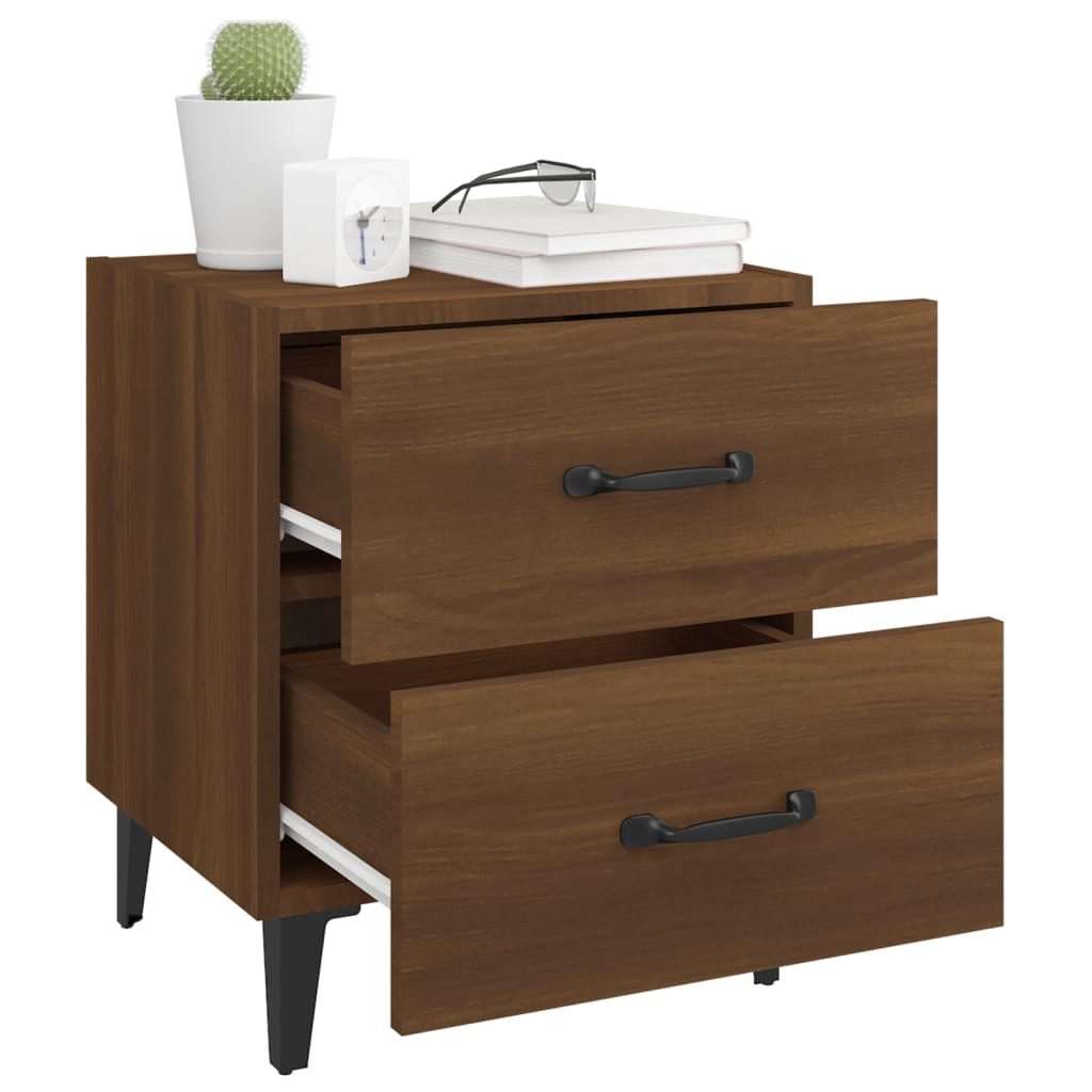 Bedside Cabinet Brown Oak 40x35x47.5 cm - Newstart Furniture