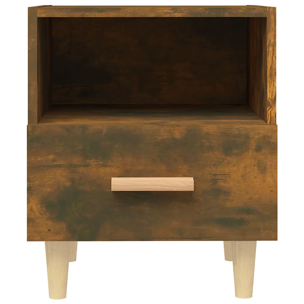 Bedside Cabinets 2 pcs Smoked Oak 40x35x47 cm - Newstart Furniture