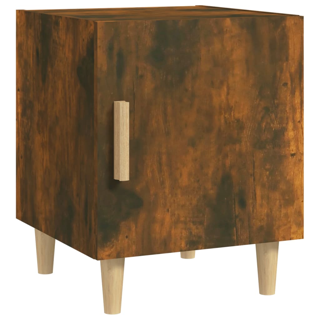 Bedside Cabinets 2 pcs Smoked Oak Engineered Wood - Newstart Furniture